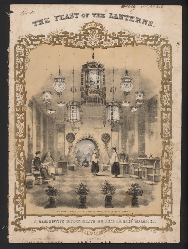 A Festa das Lanternas (cor litho) de English School