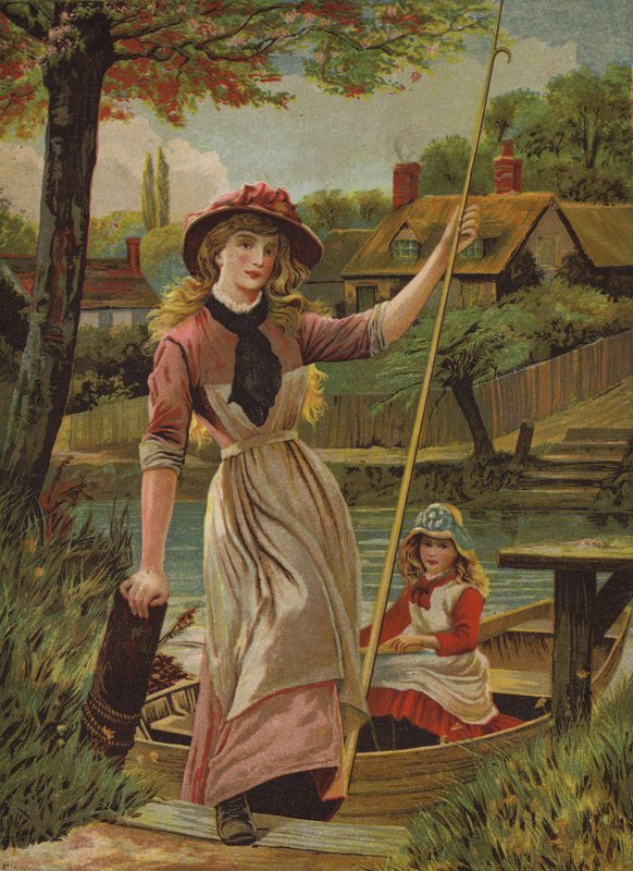 A filha do barqueiro (cromolito) de English School