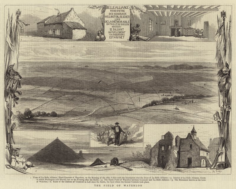 O Campo de Waterloo (gravura) de English School