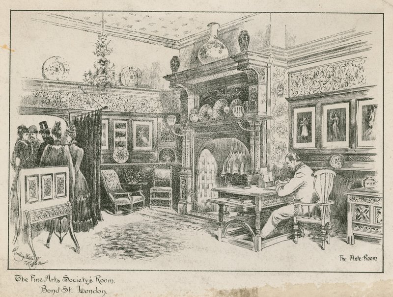 A Sala das Belas Artes da Sociedade, Bond Street, Londres - a Sala Ante de English School