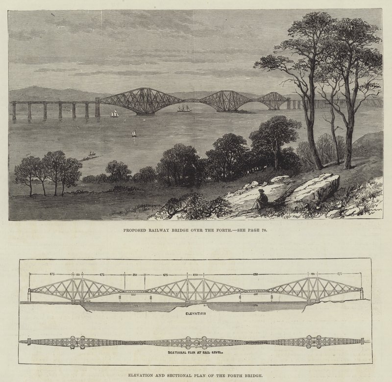 A Ponte da Forth (gravura) de English School