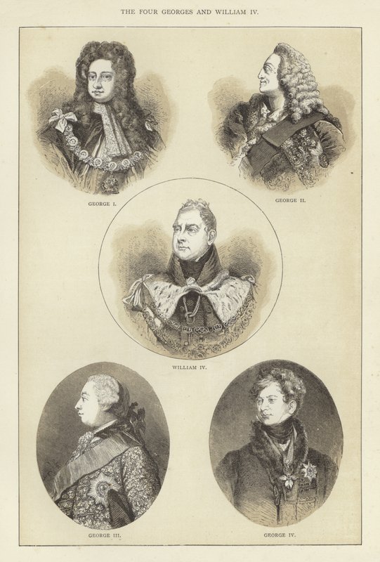 Os quatro Georges e William IV de English School