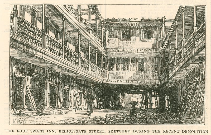 The Four Swans Inn, Rua Bishopsgate de English School
