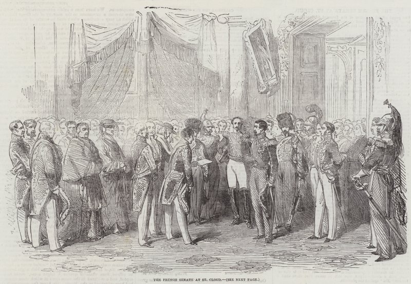 O Senado francês em St Cloud (gravura) de English School