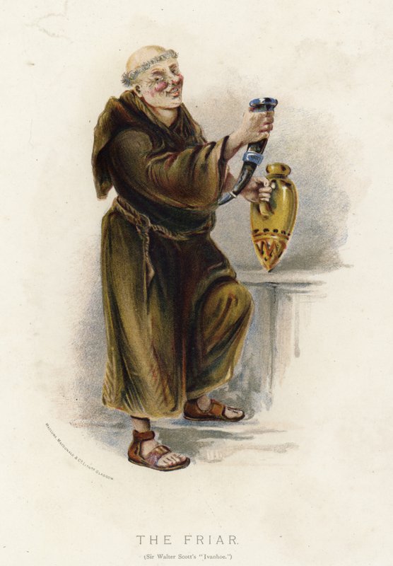 O frade, de Walter Scotts Ivanhoe de English School
