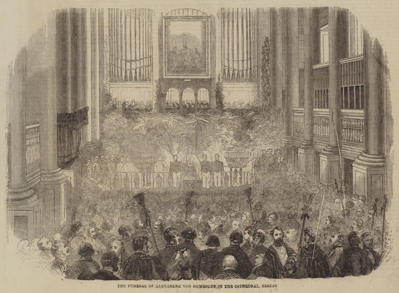 O Funeral de Alexander von Humboldt na Catedral, Berlim (gravura) de English School