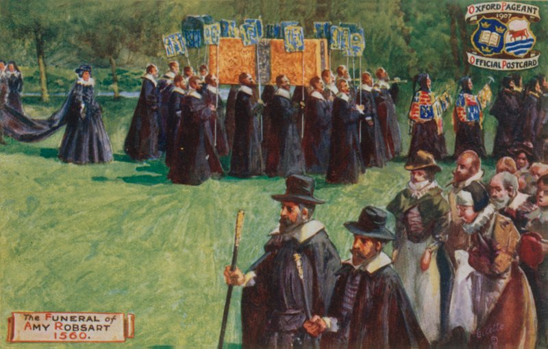 O funeral de Amy Robsart, 1560 de English School