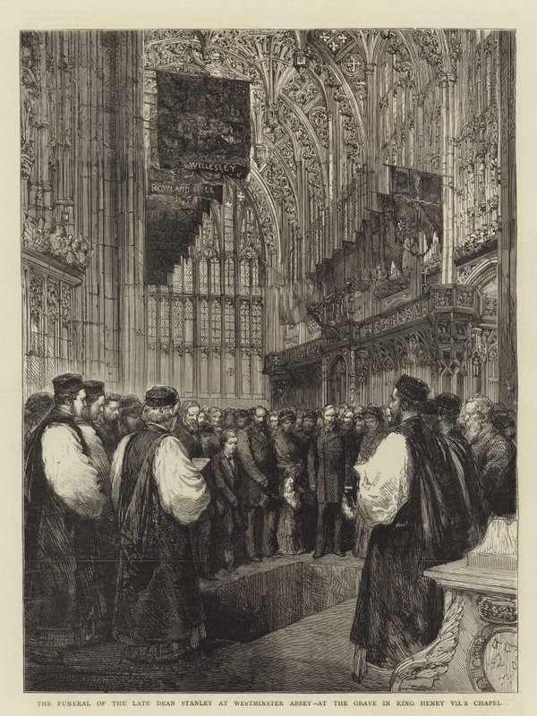 O Funeral do Reitor Stanley na Abadia de Westminster, na Grave da Capela do Rei Henrique VII (gravura) de English School