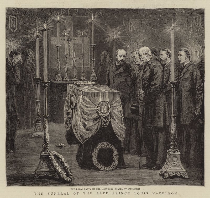 O Funeral do Príncipe Louis Napoleon (gravura) de English School