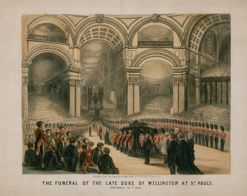 O funeral do falecido Duque de Wellington na Catedral de St Paul