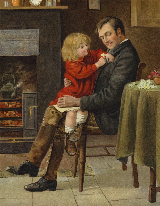 A filha do guarda-caça (cromolitografia) de English School