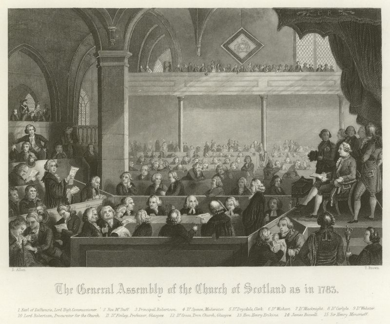 A Assembléia Geral da Igreja da Escócia, 1783 de English School