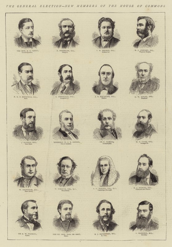 A Eleição Geral, Novos Membros da Câmara dos Comuns (gravura) de English School