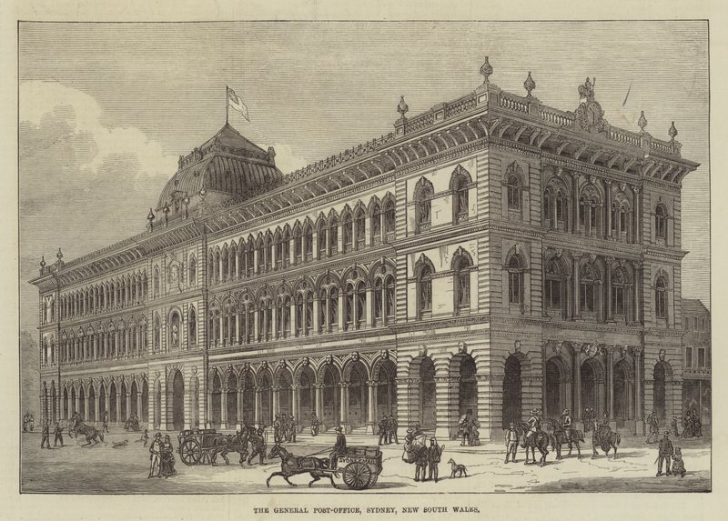 The General Post-Office, Sydney, New South Wales (gravura) de English School