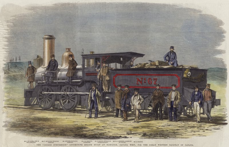 A locomotiva George Stephenson construída em Hamilton de English School