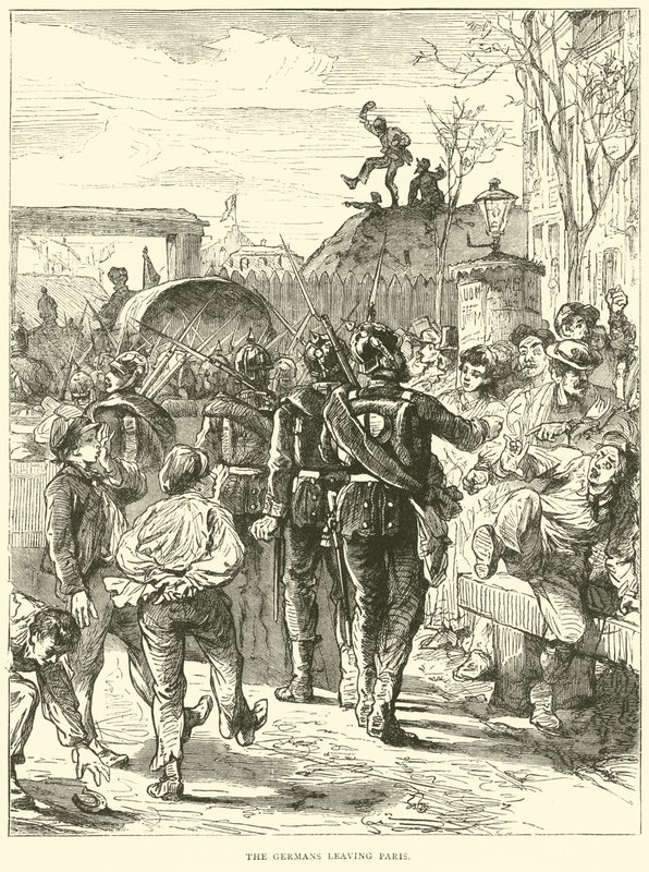 Os alemães saindo de Paris em março de 1871 de English School