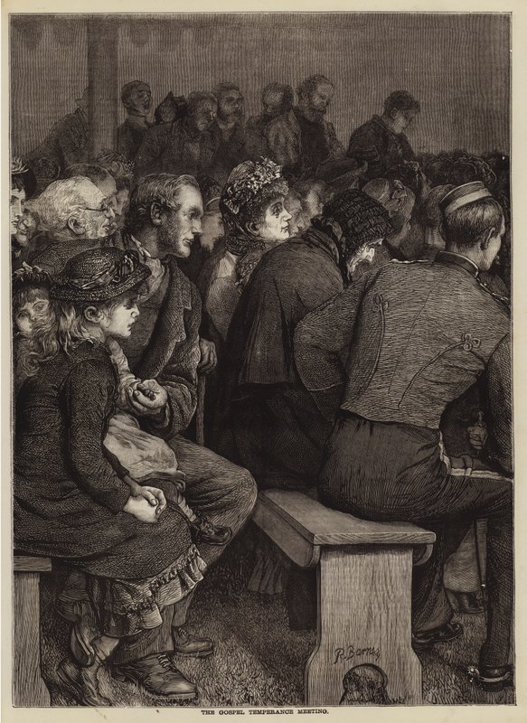 O Encontro de Temperança do Evangelho (gravura) de English School