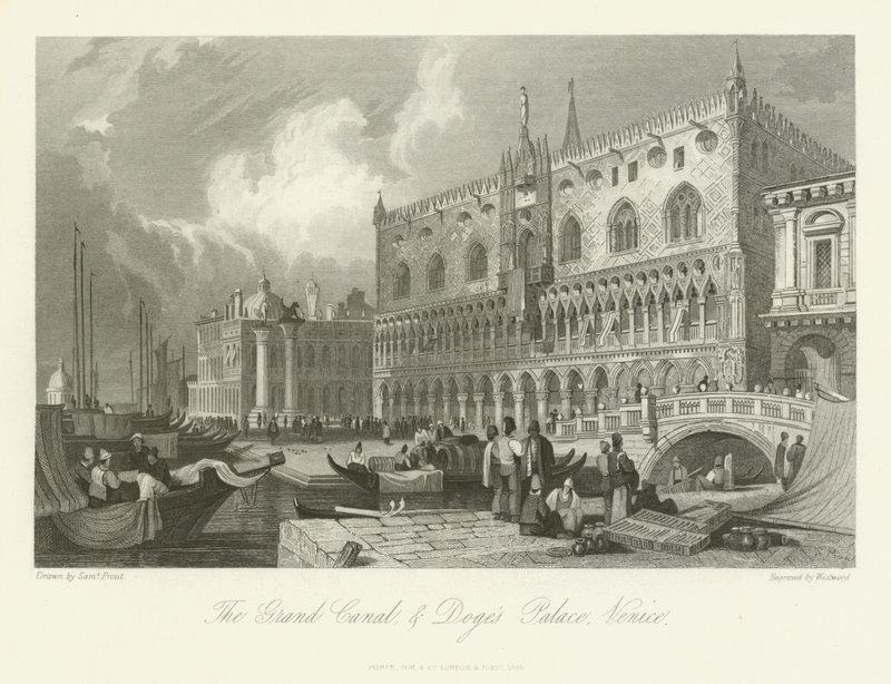 O Grande Canal e o Palácio dos Doges, Veneza, 1844 de English School