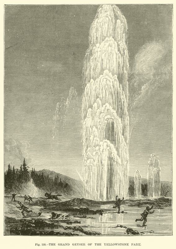 O Grande Geyser do Parque Yellowstone de English School