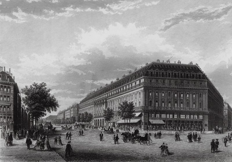 O Grande Hotel, Boulevard des Capucines, Paris (gravura) de English School