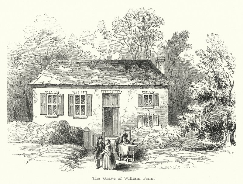 The Grave of William Penn (gravura) de English School