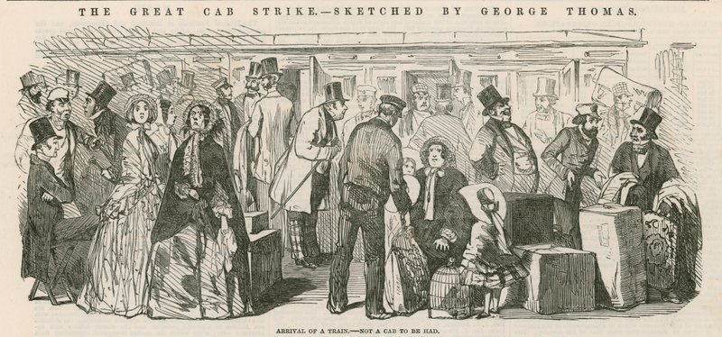 The Great Cab Strike: Chegada de um trem - não um táxi para ser tido de English School