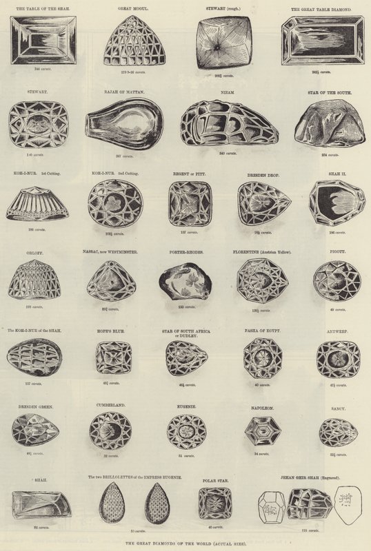 Os Grandes Diamantes do Mundo (gravura) de English School