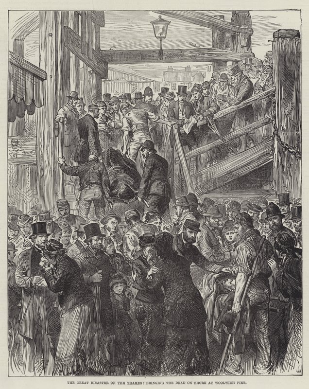 O Grande Desastre no Tamisa, trazendo os Mortos à Costa no Cais de Woolwich (gravação) de English School