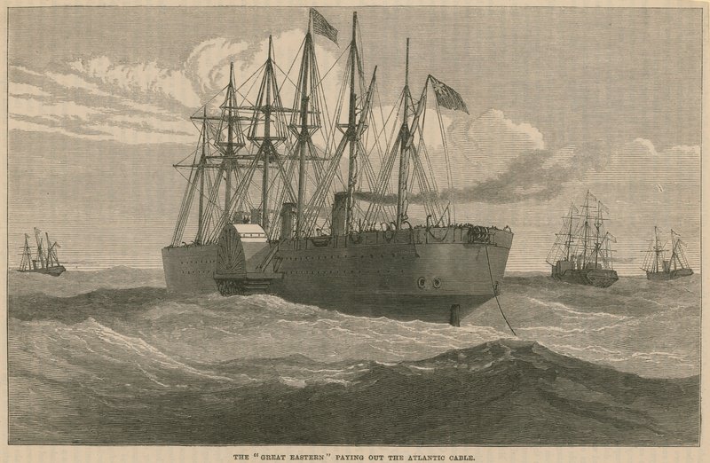 O Great Eastern pagando o cabo do Atlântico de English School