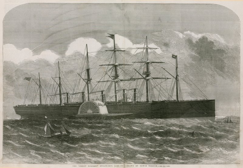 O navio a vapor Great Eastern de English School