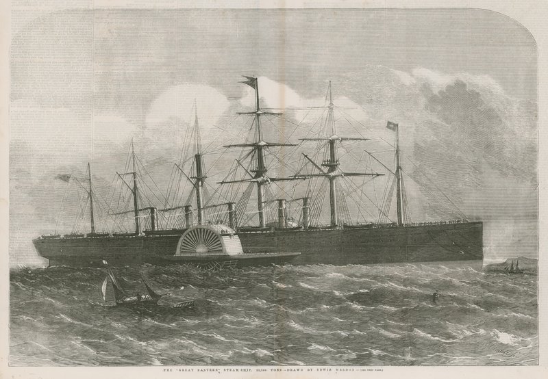 O navio a vapor Great Eastern de English School