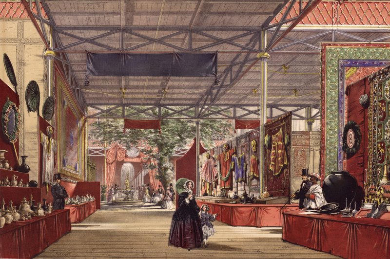 The Great Exhibition 1851, India No 7 (gravura a cores) de English School