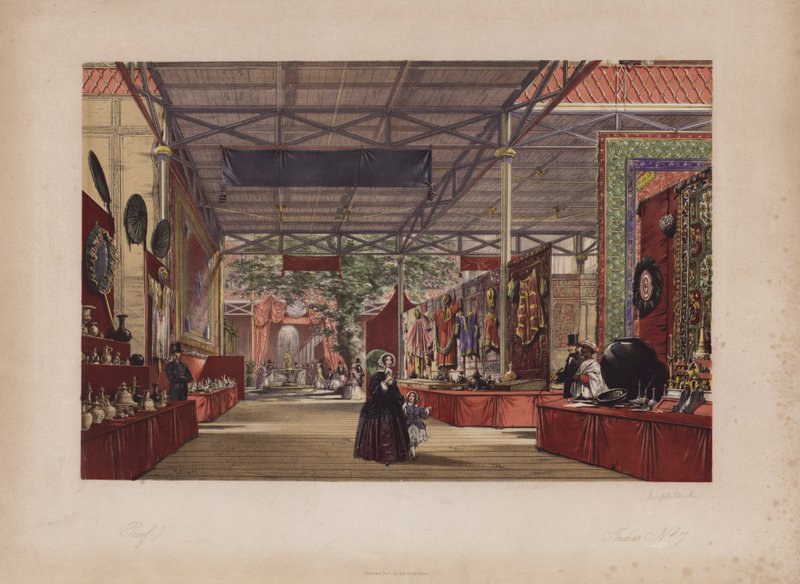 The Great Exhibition 1851, India No 7 (gravura a cores) de English School
