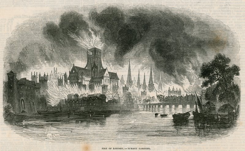 O grande incêndio de Londres de English School