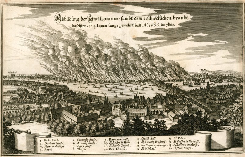 O grande incêndio de Londres de English School