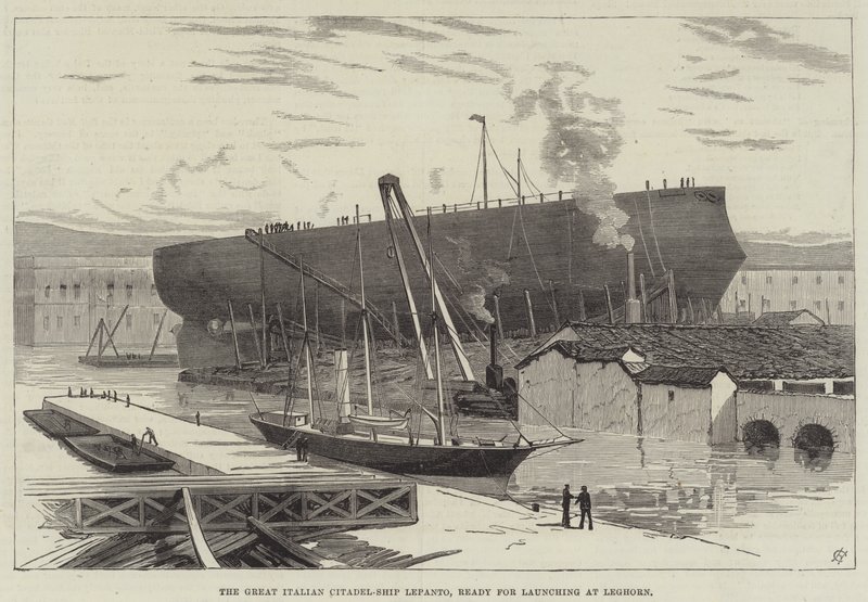 A Grande Cidadela Italiana Lepanto, Pronta para Lançamento no Leghorn (gravação) de English School