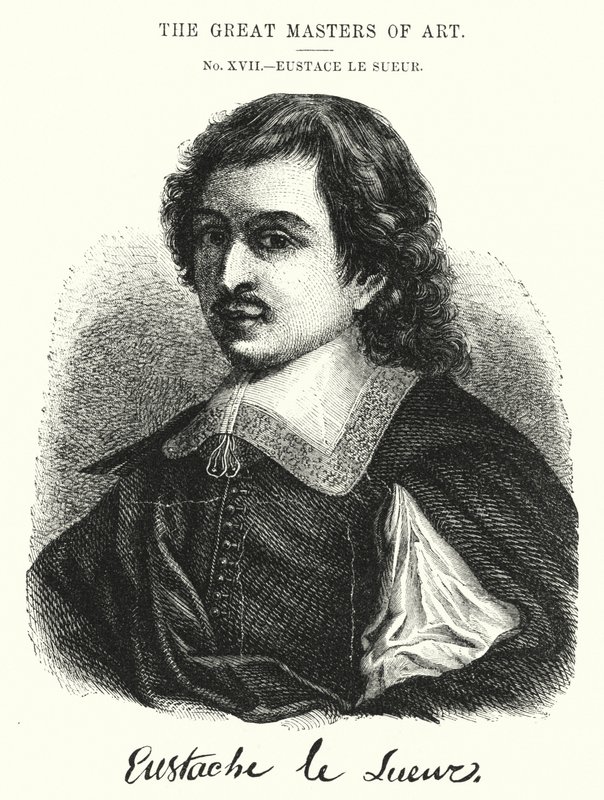 O Grande Mestre de Arte, Eustáquio Le Sueur (gravura) de English School