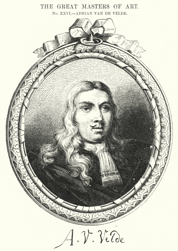 Os Grandes Mestres da Arte, Adrian Van de Velde (gravura) de English School