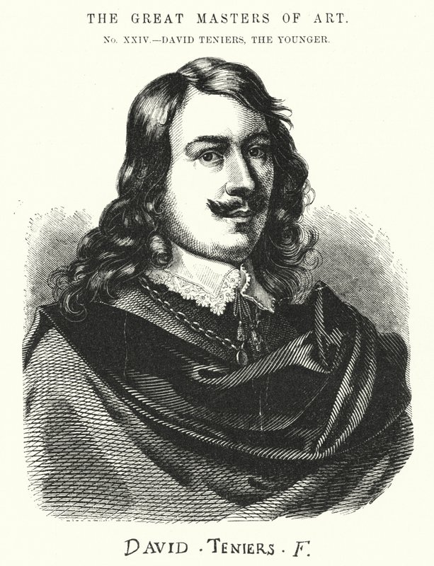 Os Grandes Mestres da Arte, David Teniers, O Jovem (gravura) de English School