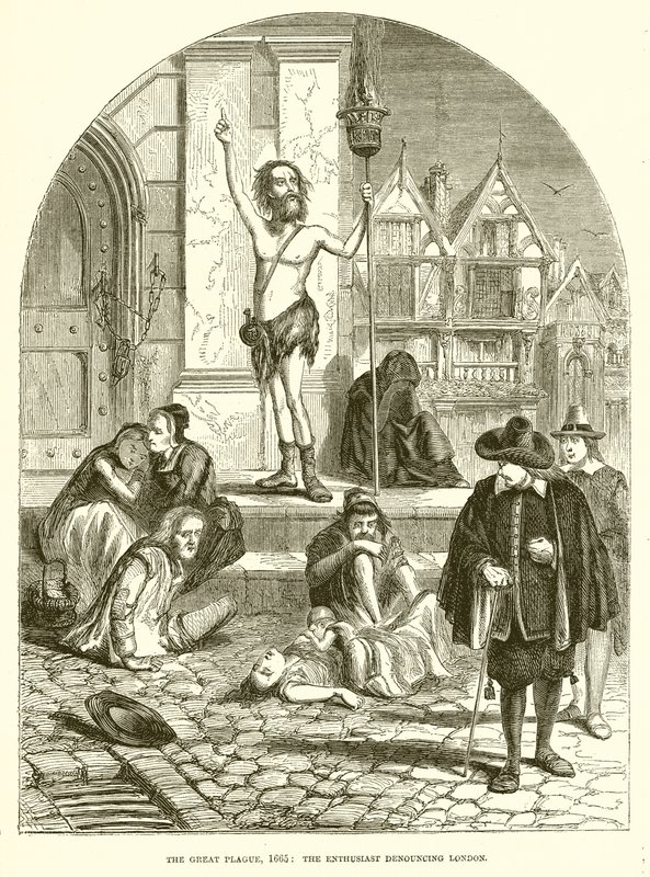 A Grande Praga, 1665: O Enthuslast Denunciando Londres de English School