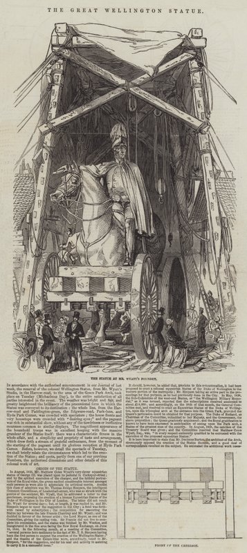 A Grande Estátua de Wellington (gravura) de English School