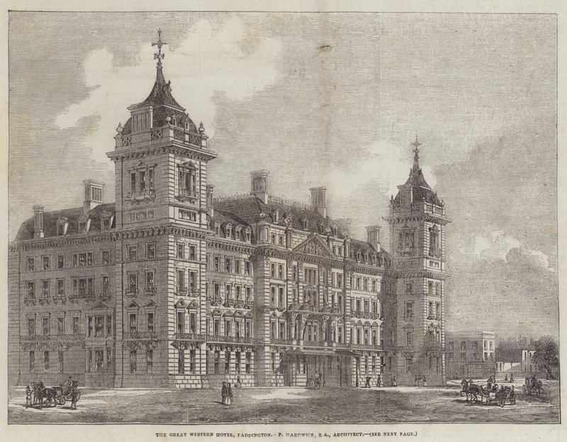 The Great Western Hotel, Paddington (gravura) de English School