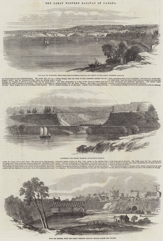 The Great Western Railway of Canada (gravura) de English School