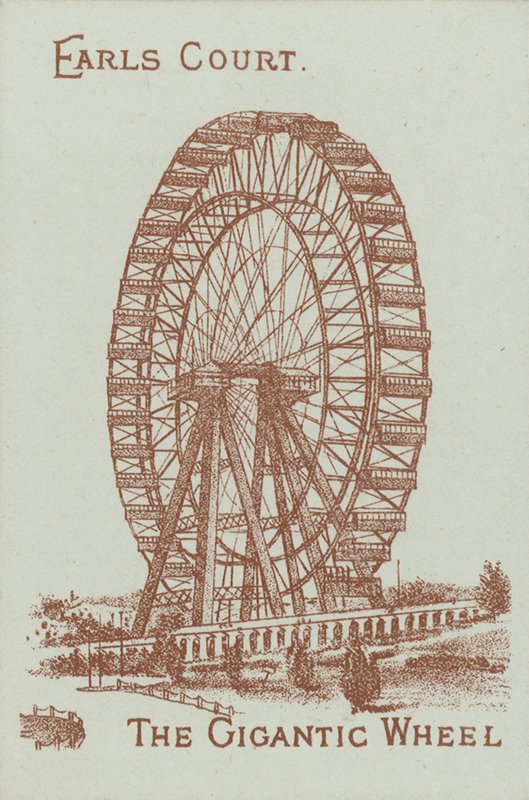 A grande roda, Earls Court, Londres de English School