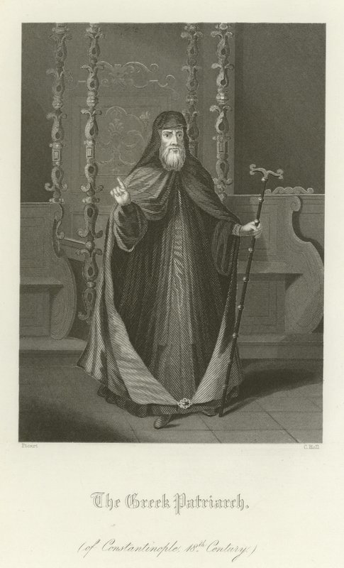 O patriarca grego de Constantinopla, século XVIII de English School