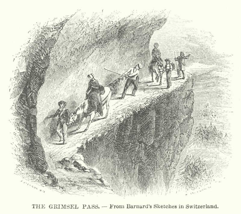 O desfiladeiro de Grimsel (gravura) de English School