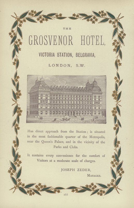 O Hotel Grosvenor (gravura) de English School