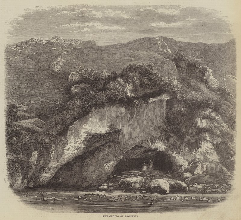 A Gruta de Bagneres (gravura) de English School
