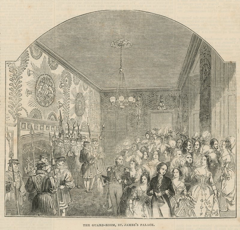 A sala de guarda no Palácio St Jamess de English School