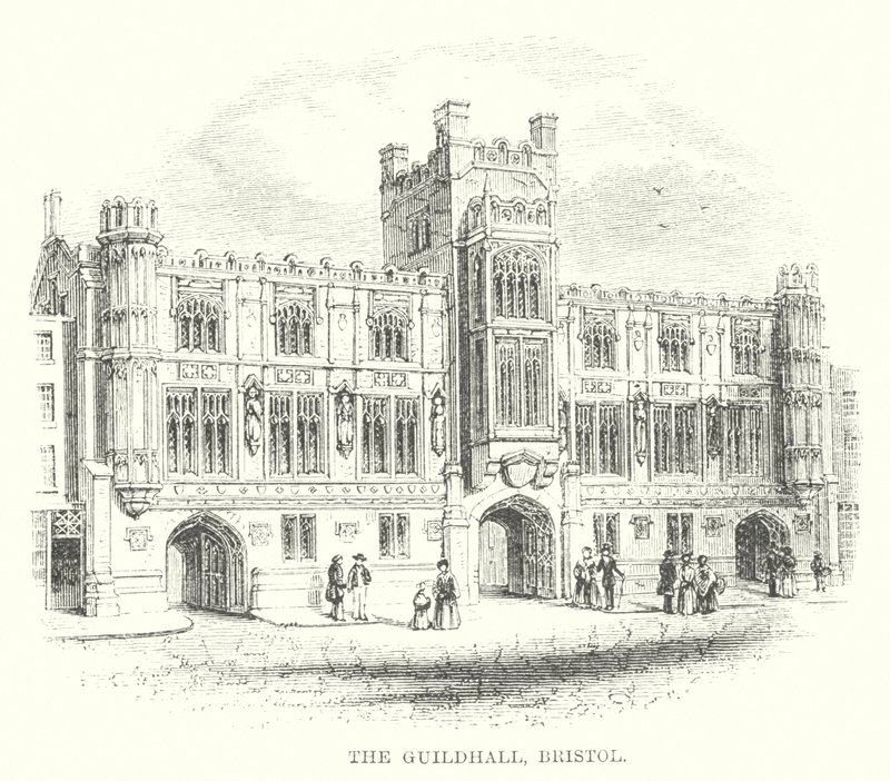 The Guildhall, Bristol (gravura) de English School